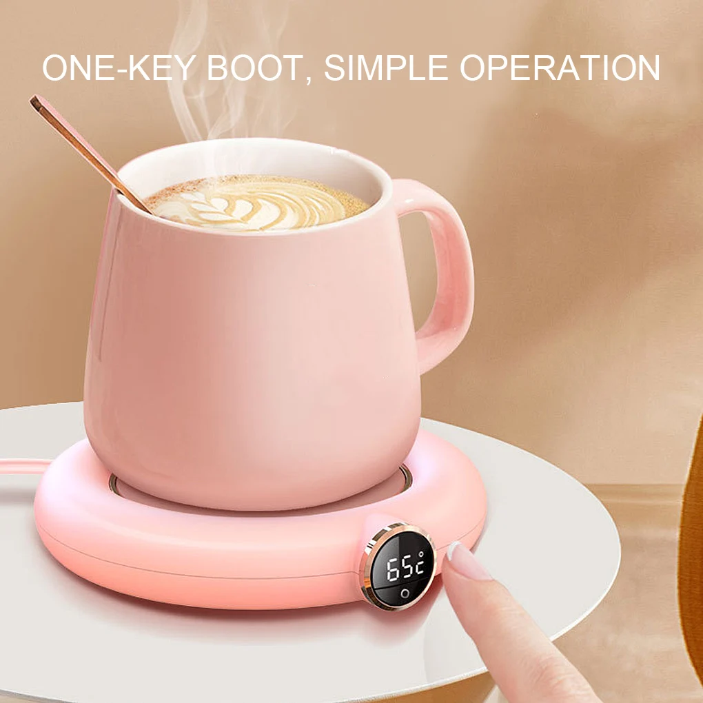 

Cup Warmer Mug Mat Heating Coaster ABS Metal Milk Safety Cute Looking Electric Pad Practical Winter Fittings