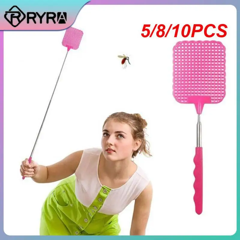 

5/8/10PCS Fly Swatters Telescopic Creative Flapper Insect Killer Adjustable Plastic Flyswatter Prevent Pest Mosquito Tool