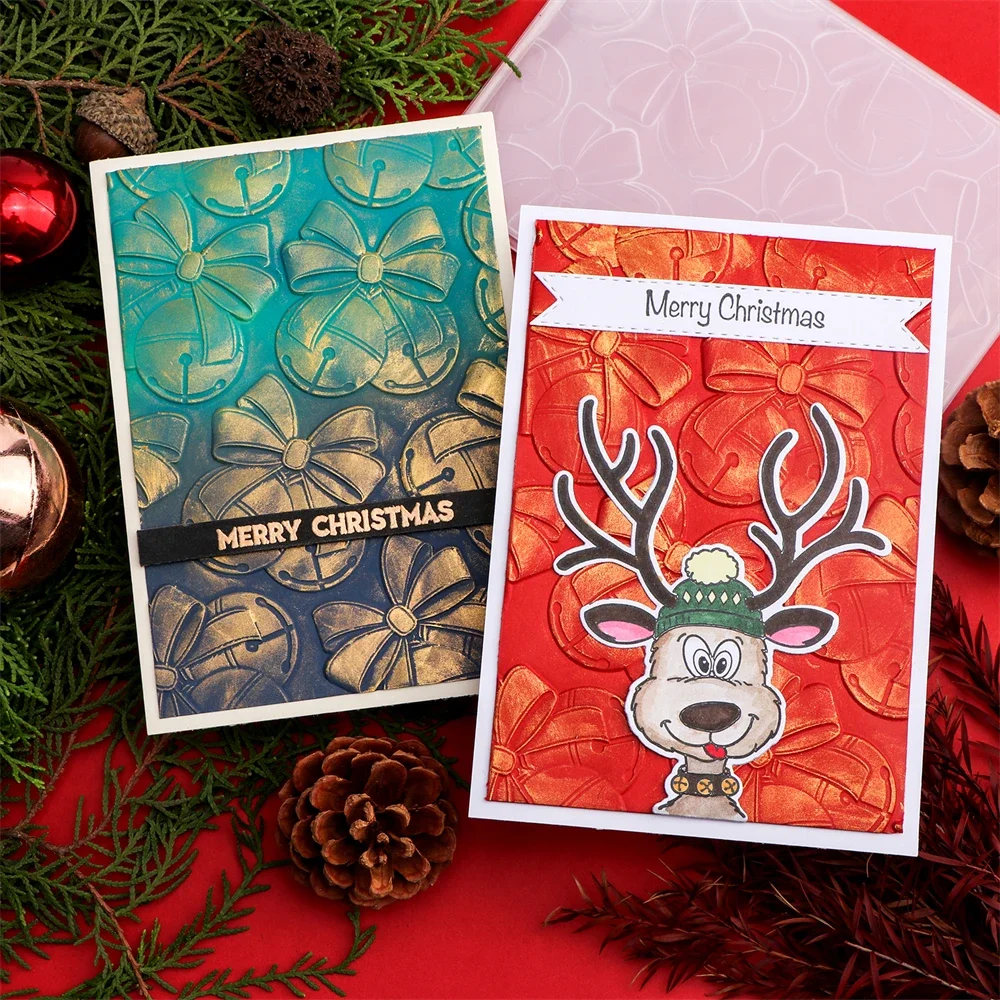 Папка с 3D тиснением Рождественский колокольчик цветение цветов сосновая шишка