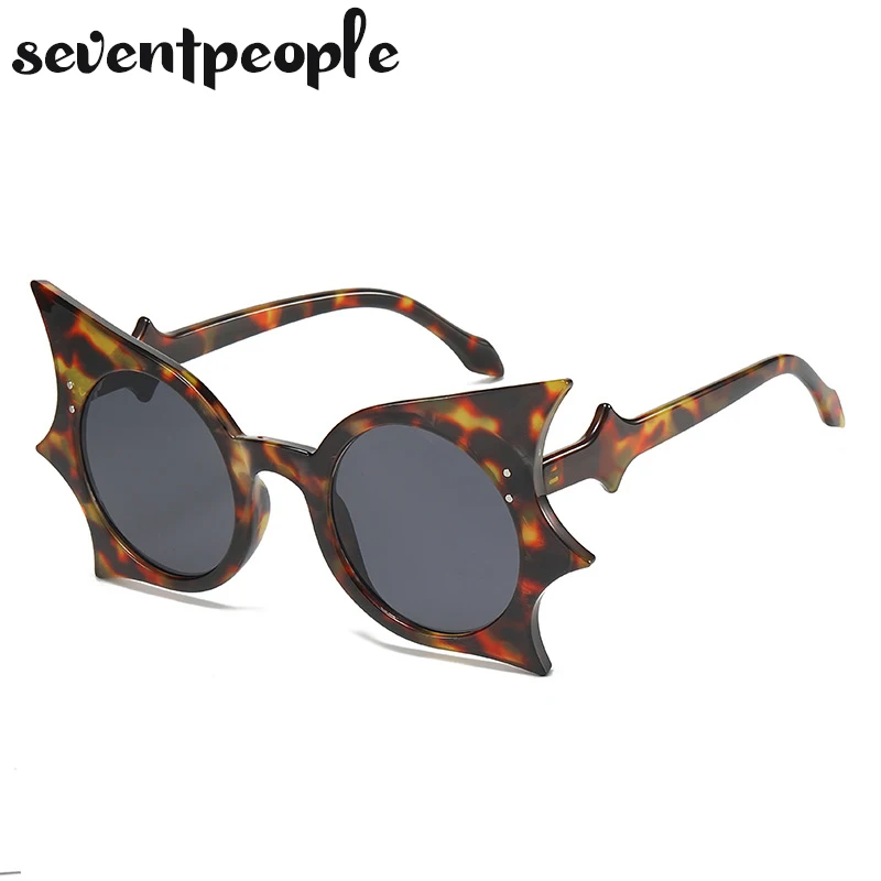 

Unique Bat Sunglasses Women Men 2023 New Fashion Round Sun Glasses for Female Trendy Butterfly Sunglass Oculos De Sol Feminino
