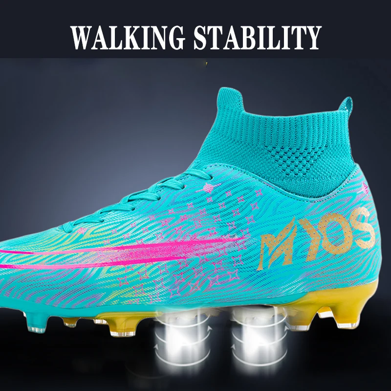 High Quality Men Football Boots 2022 Summer New Professional High Ankle Soccer Shoes FG/TF Outdoor Sport Futsal Soccer Cleats