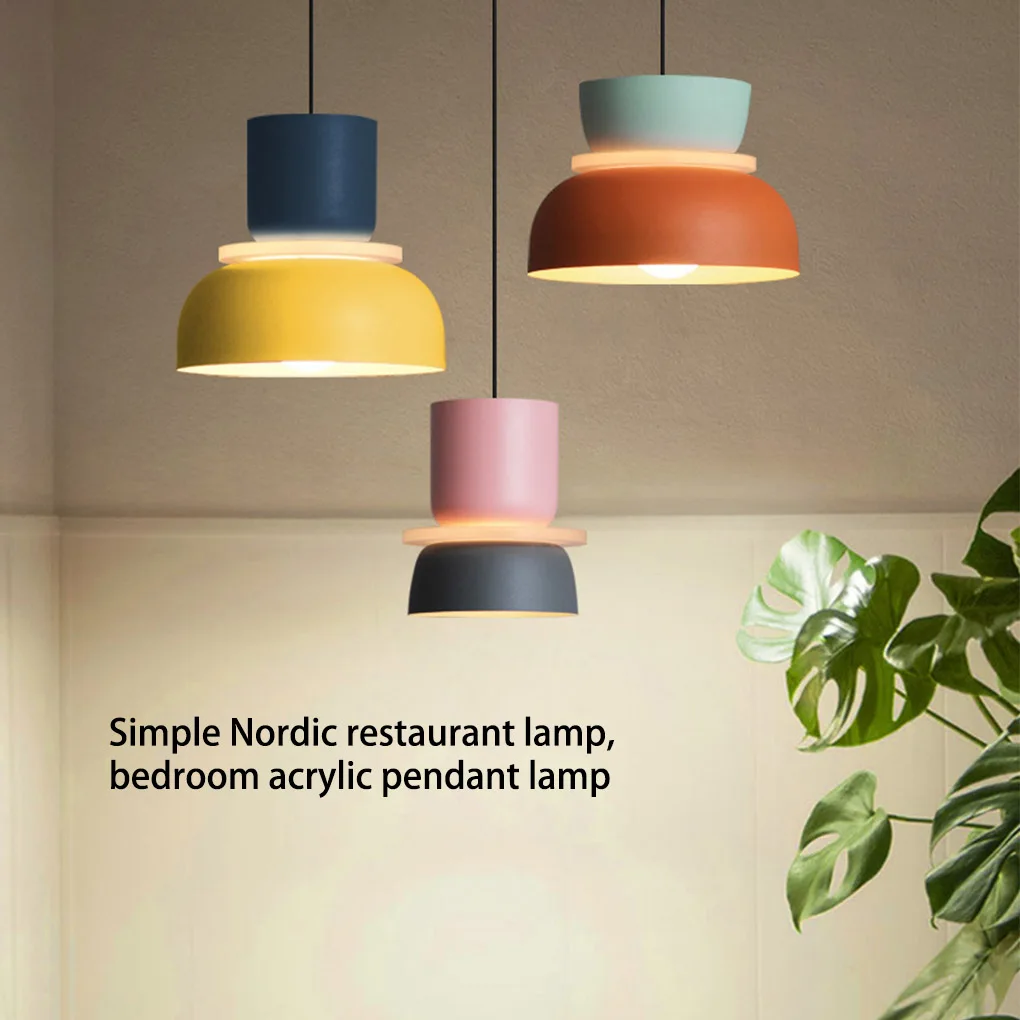 

Simple Design Pendant Lamp Home Modern Style Aluminum Alloy Hanging Light Suspension Lamps Lighting Accessories Type B