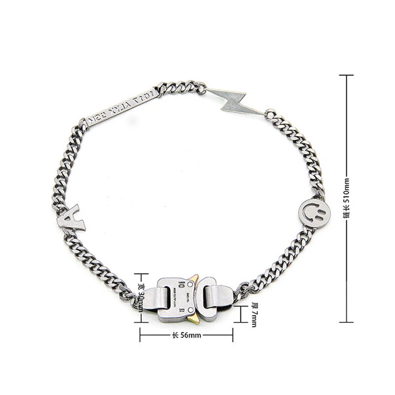 

2023 Fashion ALYX Accessories Titanium Steel High Quality Metal ALYX Necklace Streetwear ALYX Hero Chain Necklace