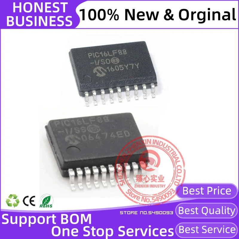

100% Original PIC16LF88 Series PIC16LF88-I/SO PIC16LF88-I/SS PIC16LF88-I/P 8-bit Microcontrollers MCU 7KB 368 RAM 16 I/O