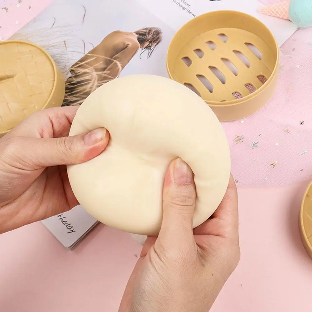 

Steamed Stuffed Bun With Simulation Steamer Soft Squishy Decompress Fidgets Anti Stress Relief Squeeze Toy For Adults Kids U7w0