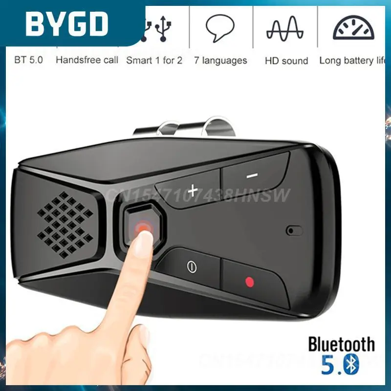 

Car Speakerphone Bluetooth 5.0 Handsfree Calling Car Sun Visor Wireless Speakerphone Handsfree Speakerphone Rechargeable
