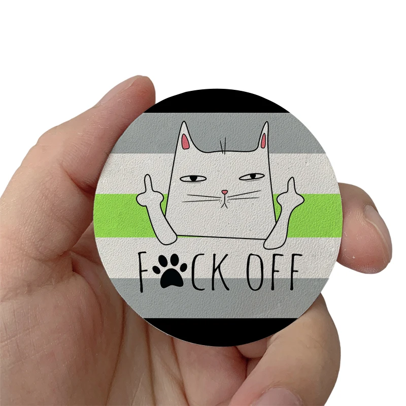 

Agender Pride White Cat Cute DIY Patches Clothes Hats Jackets Patch Stickers Iron On Patches thermoadhesive Leather Stickers