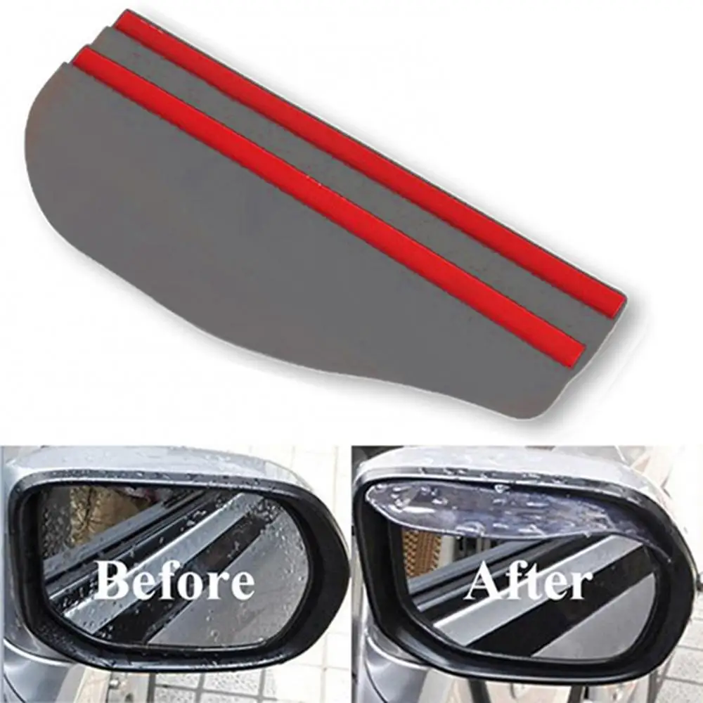 

2Pcs Car Side Rear View Mirror Universal Rear View Side Mirror Black Clear Rain Snow Shield for Car козырек на зеркало авто