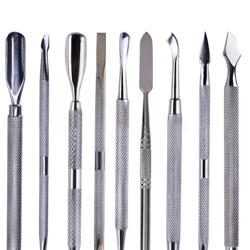 

Stainless Steel Double Head Cuticle Pusher Dead Skin Push Manicure Nail Tools Nail Art Non-Slip Nail Cuticle Remover Accessories