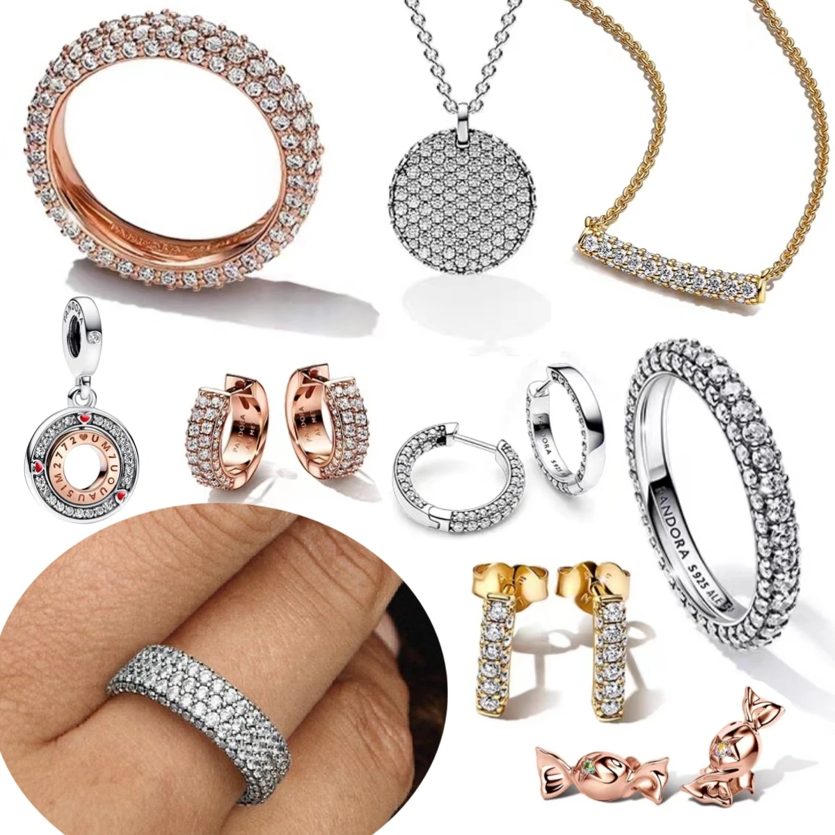 

2023 Hot Selling Women's Jewelry Original Pandora DIY Jewelry 925 Silver Necklace, Handmade Luxury Embroidered Bracelets for You