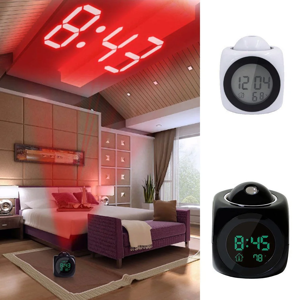 

Multifunctional Projection Alarm Clock with LED Voice Talking Function Digital Alarm Clock 12 /24 Hour With Snooze Clocks