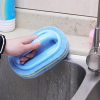 multi use pp handle design floor dish washing sink stain cleaner for washroom cleaning sponge sponge scrubber