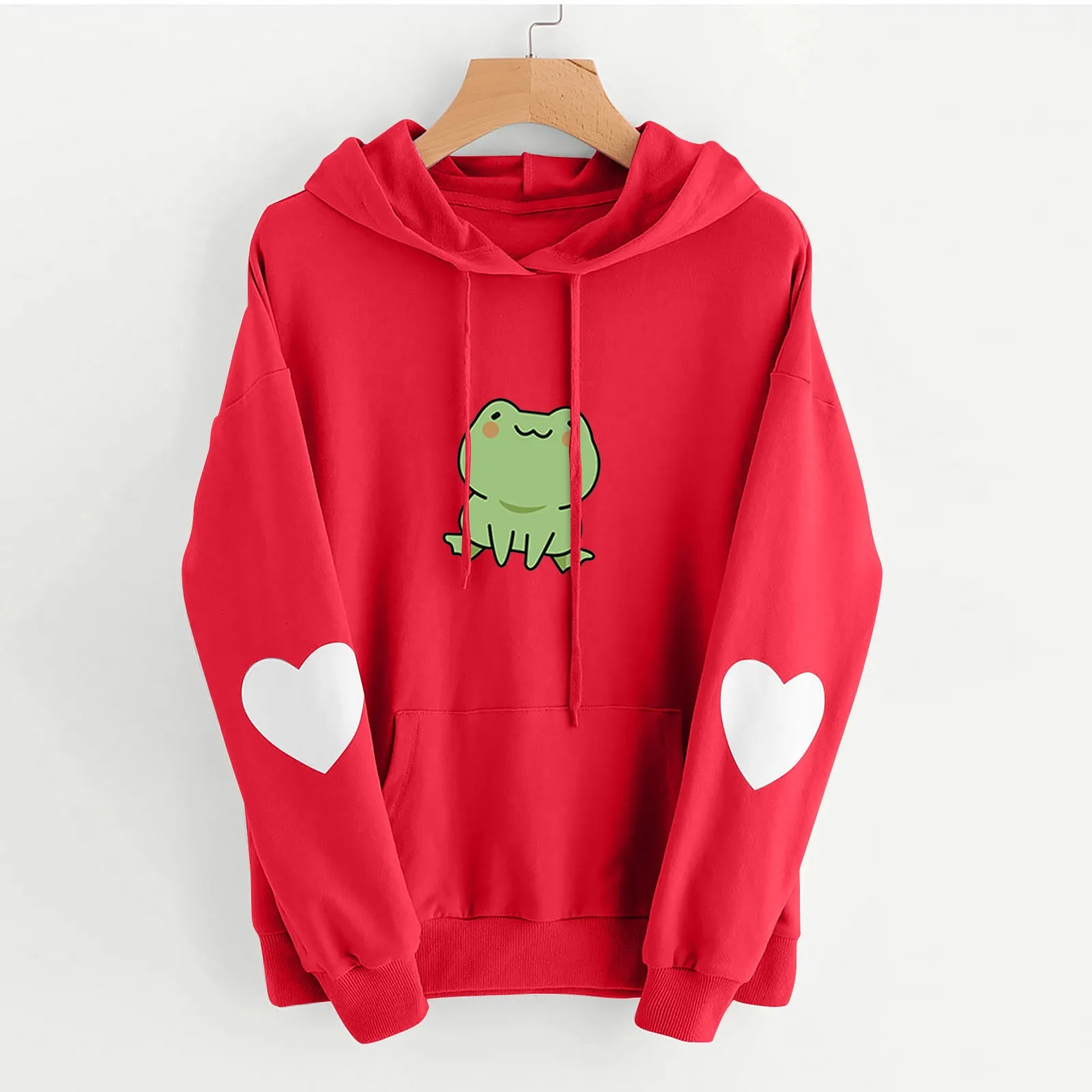 

Women Cute Casual Top Shirt Long Sleeve Heart Hoodie Sweatshirts Extra Long Hoodie Jacket Black Oversized Sweatshirt Women