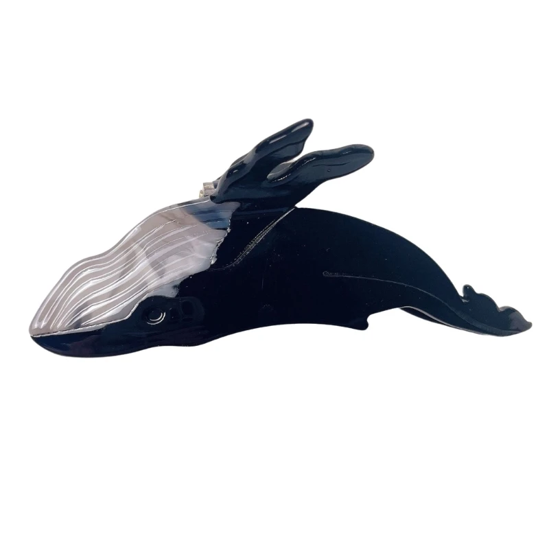 Новинка 2023 акриловая заколка для волос в виде кита элегантный зажим