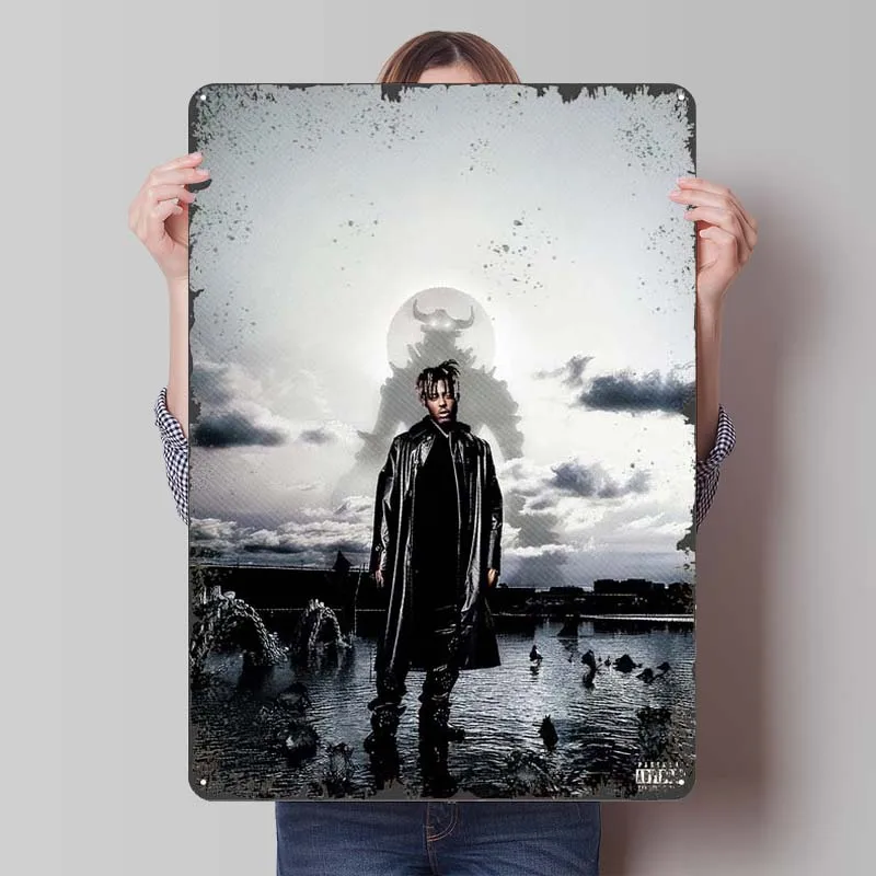 Juice Wrld рэпер металлический знак музыкальный постер ретро жесть вывески для