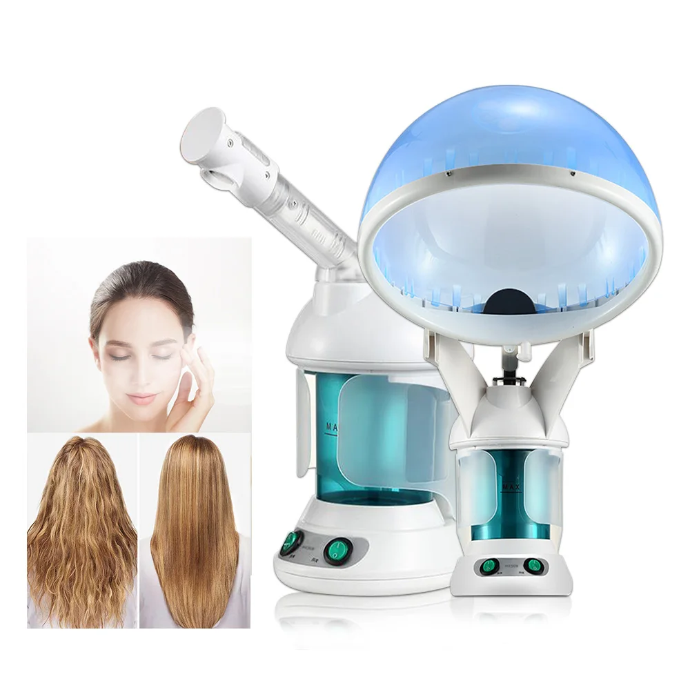 

2 In 1 Hair Facial Steamer Air Humidifier Hot Nano Mist Moisturizing for Facial Sauna Hydration Skin Care Home Salon Vaporizador