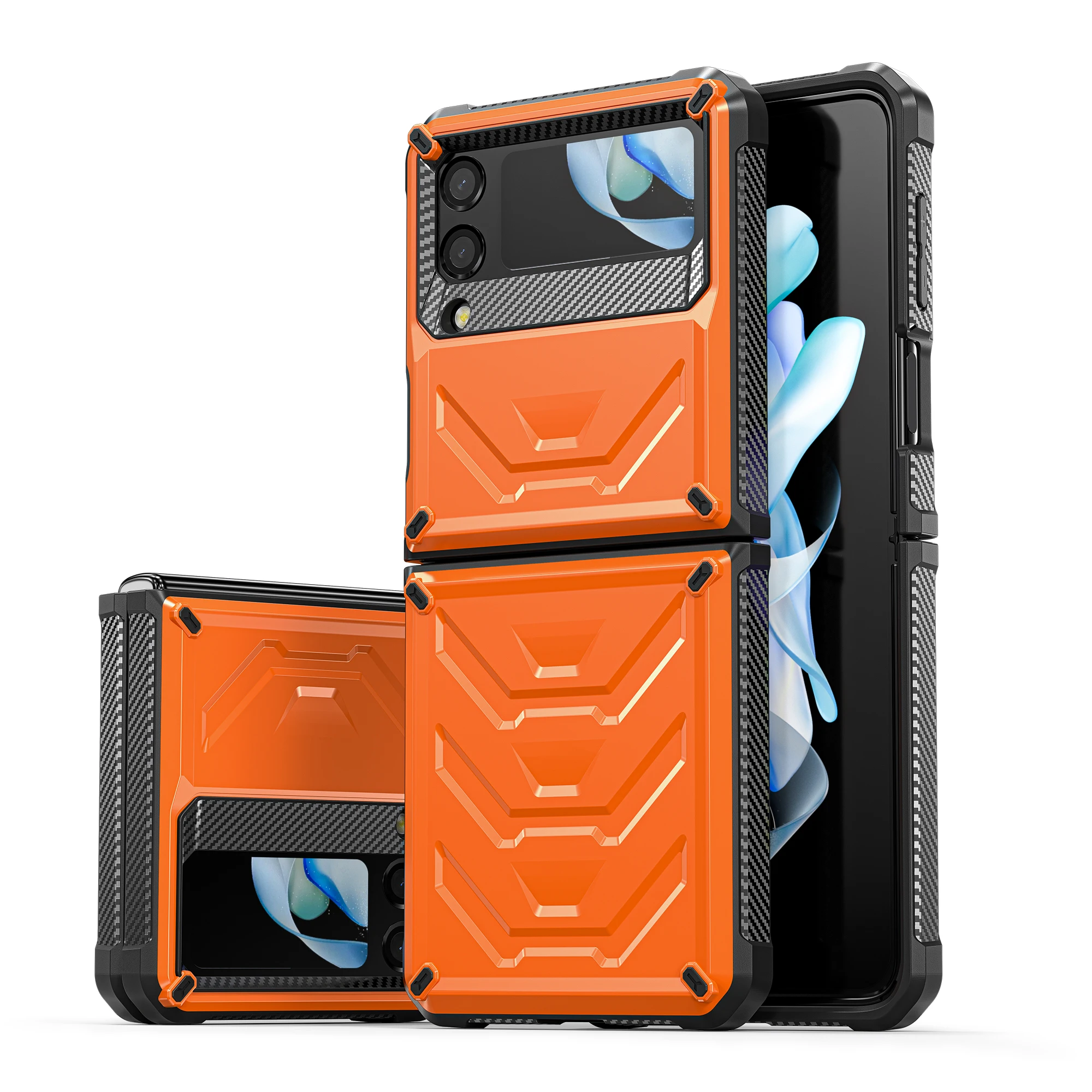 

Anteen Case for Samsung Galaxy Z Fold 3 4 Foldable Armored Cover Built-in Pen Tray Anti-fall Shockproof Hard Protection Shell