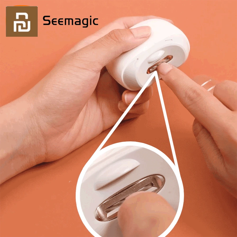 

Электрические автоматические кусачки для ногтей Youpin Seemagic светильник кой, триммер для ногтей, маникюр для детей и взрослых, инструменты для ...