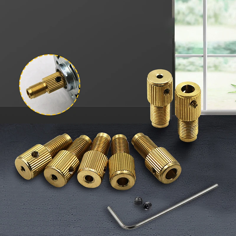 

Drill Chuck Shaft Mini Brass Drill Clamp Chuck Connecting Rod M7/M8-2/2.3/3.17/5mmElectric Motor Shaft Drill Chuck Adapter