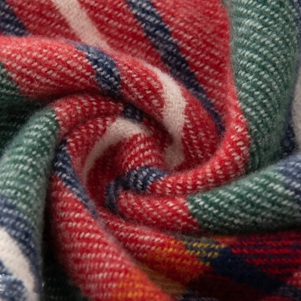 Красный клетчатый шарф в стиле ретро зеленые зимние кашемировые шарфы с