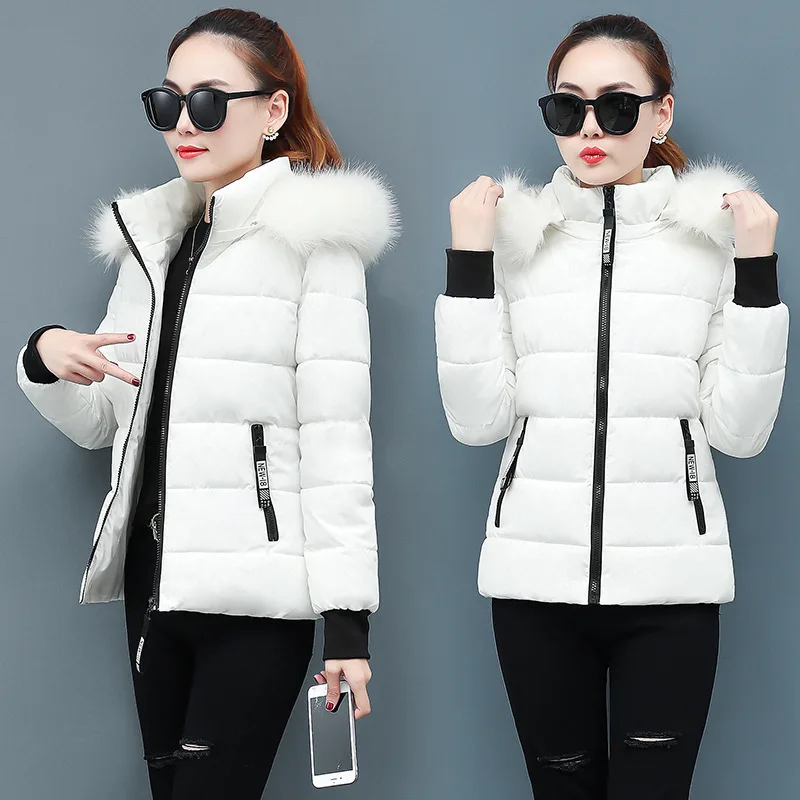 Winter Jacket Women Coat Fur Collar Parka Mujer Ladies Puffer Coat Women Elegant Casaco Loose Clothing Warm Coat Women Outwear