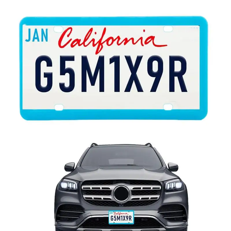 

US And Euro Car Plates Frame Covers Silicone License Plate Frames Weather Proof Car License Plate Holder For Car Truck Van