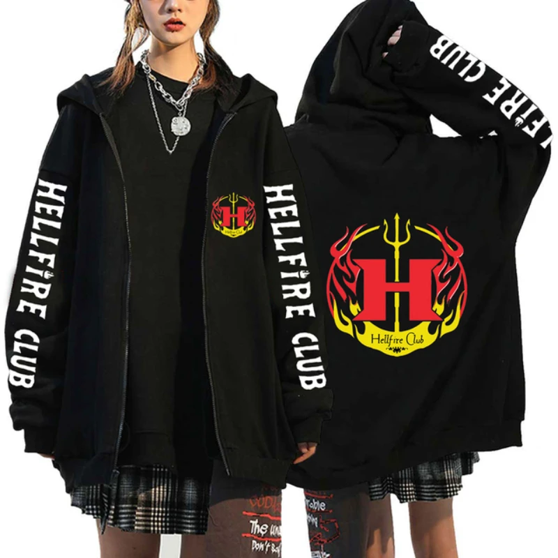 

Aesthetic Zipup Hoodie Stranger Things Sweatshirt Coat Men Women Female Hooded Sweatshirt Oversized New Hot Anime Y2k Hoodies