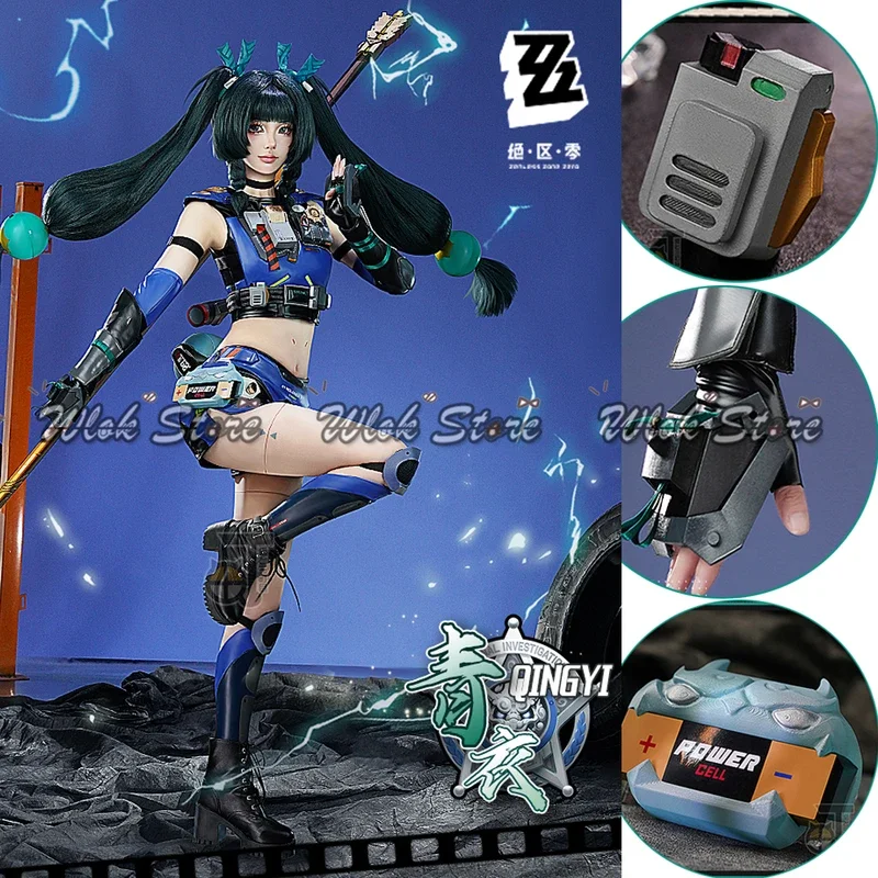 Zenless Zone Zero Qing Yi Косплей Костюм Парик Игра ZZZ Qingyi Униформа Головные Уборы