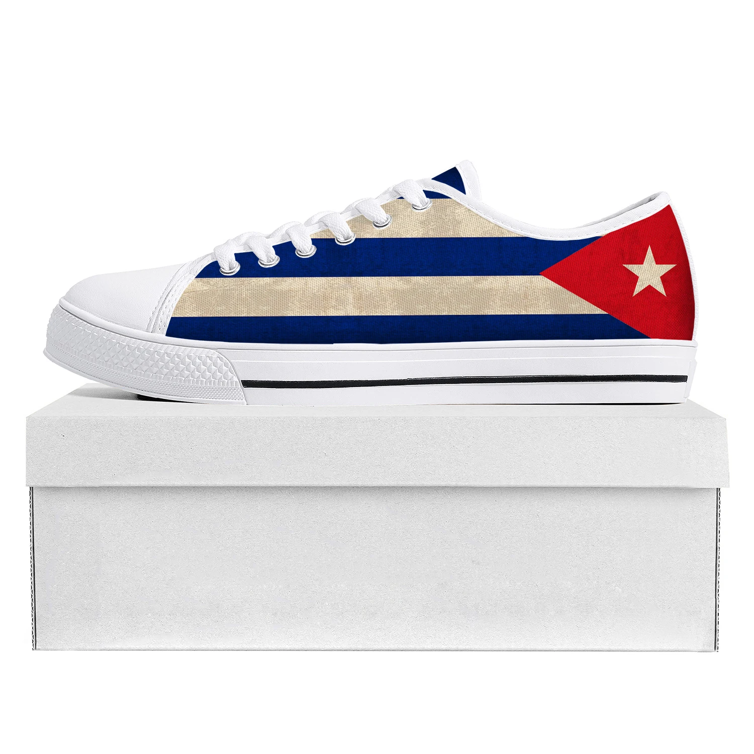 

Cuban Flag Low Top High Quality Sneakers Mens Womens Teenager Canvas Sneaker Cuba Prode Casual Couple Shoes Custom Shoe