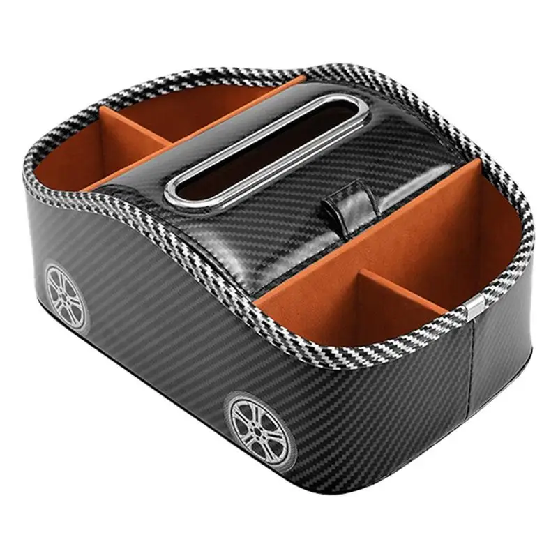 Partitioned Car Armrest Storage Box Arm Rest Case Box Container Stowing Organizer Accessories Water Bottle Tissue Box Holder