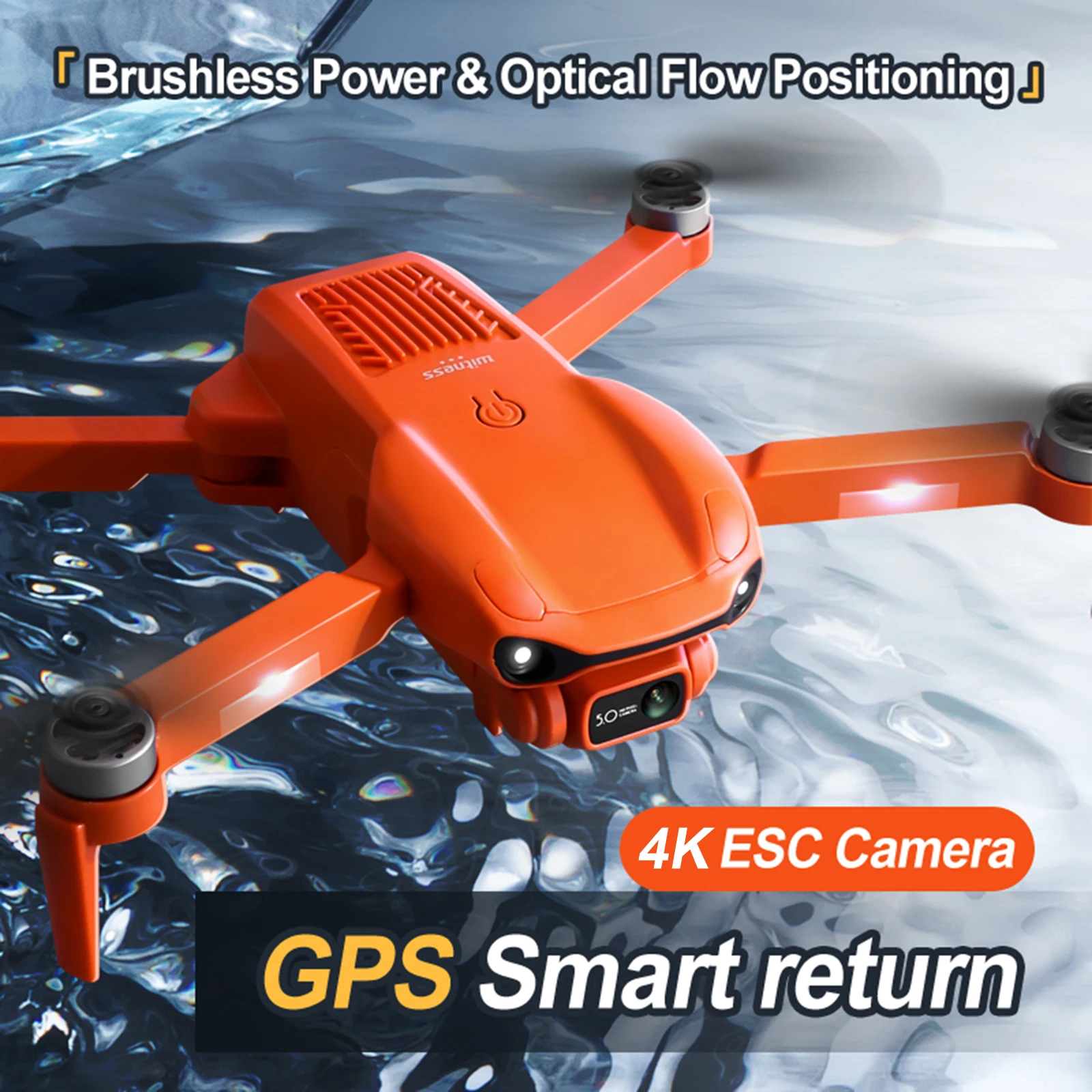 

GPS Drone 4K Camera Headless Mode 3D Flips Follow Me Foldable RC Quadcopter