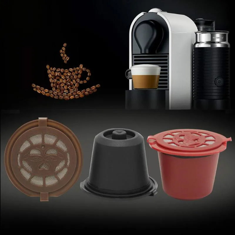 

Многоразовые капсулы для кофе Nespresso с 1 пластиковой ложкой-фильтром для оригинальной линии фильтров Siccsaee