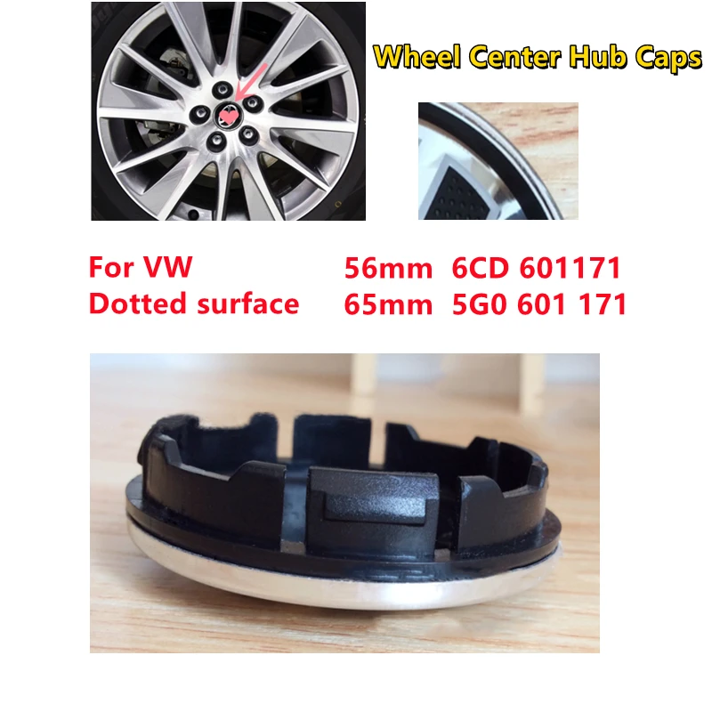 

4pcs/set 56mm 65mm Car Styling Wheel Center Cap Hub Covers Badge Accessories For Vw Golf7 New Santana