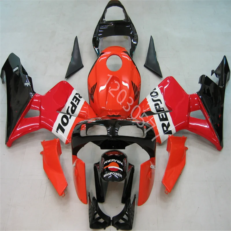 

High quality Fairing fit for honda CBR600RR F5 2003 -2004 CBR600RR F5 03 -04 red black white Injection motorcycle Fairing