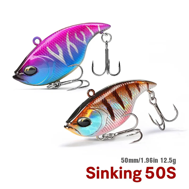 

TSURINOYA Vibration DW120 50S 50mm 12.5g Long Casting Sinking Fishing Lure VIB Winter Fishing Lipless Hard Bait For Pike Bass