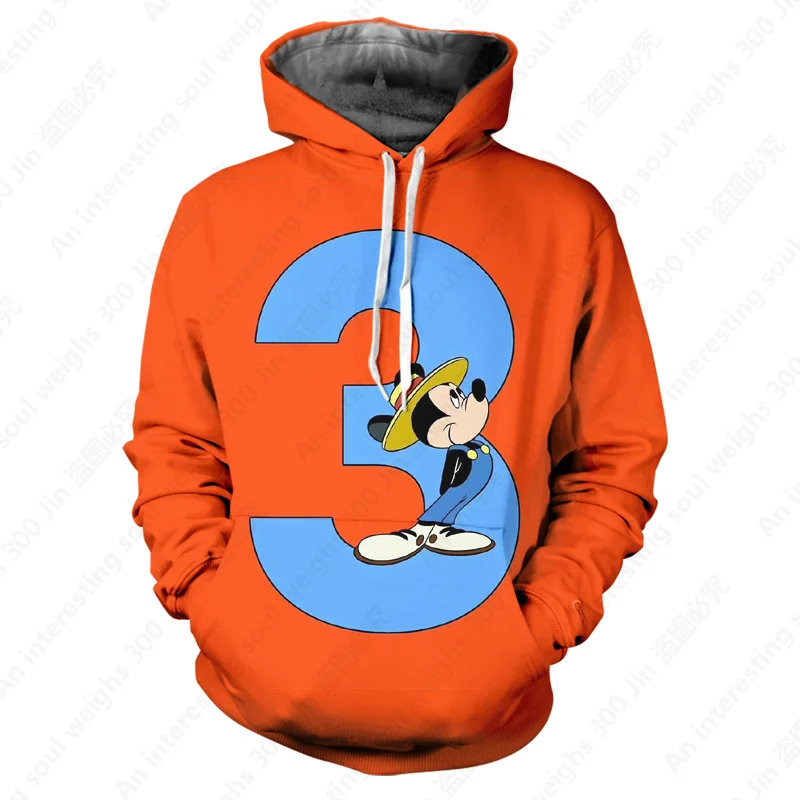 2022 New Disney Mickey and Miniature Collection Sweatshirts Men's Ladies Tops Printed Loose Casual Hoodie Kids Fashion Couple Sh