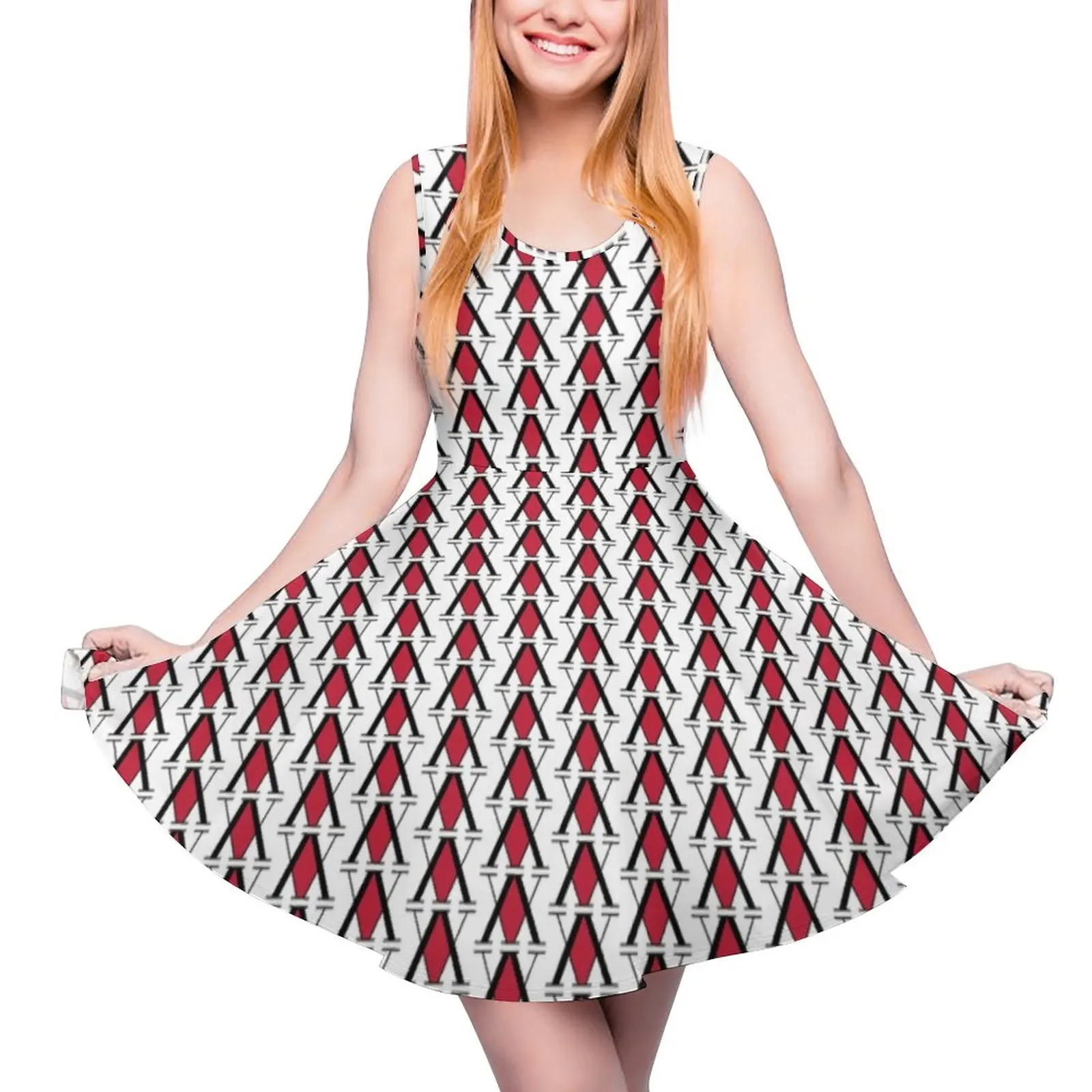 

HXH Hunter Logo Dress аниме ретро платья женские узоры повседневное модное цельное платье