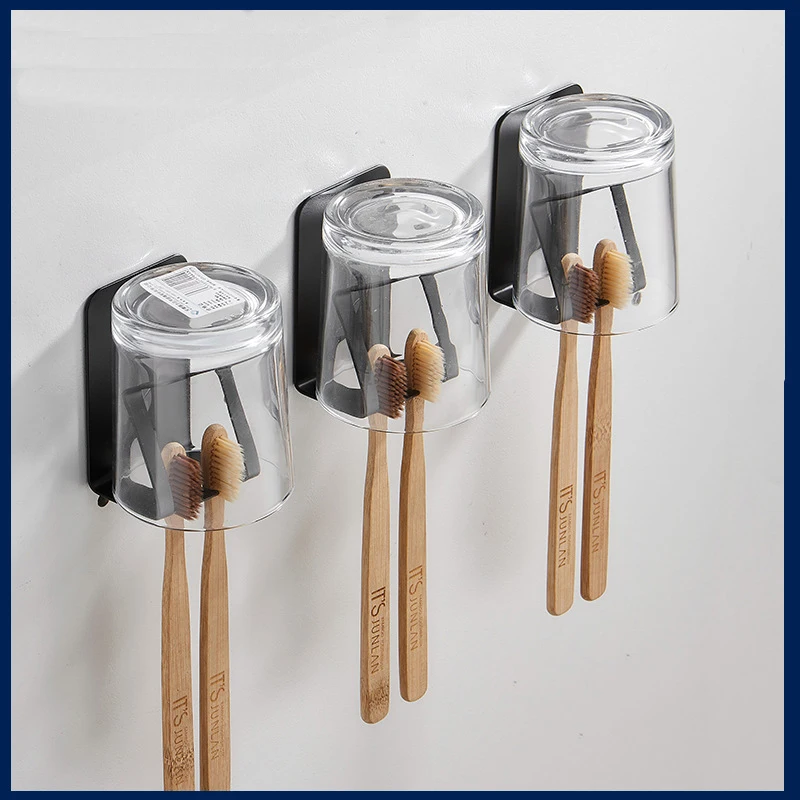 Держатель для зубной щетки из нержавеющей стали самоклеящийся настенный