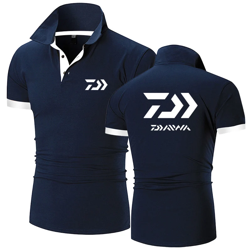 

2022 Daiwa Fishing Men's Fashionable Printing High Quality Polo Business Harajuku Short-sleeved Lapel Shirt Clothing