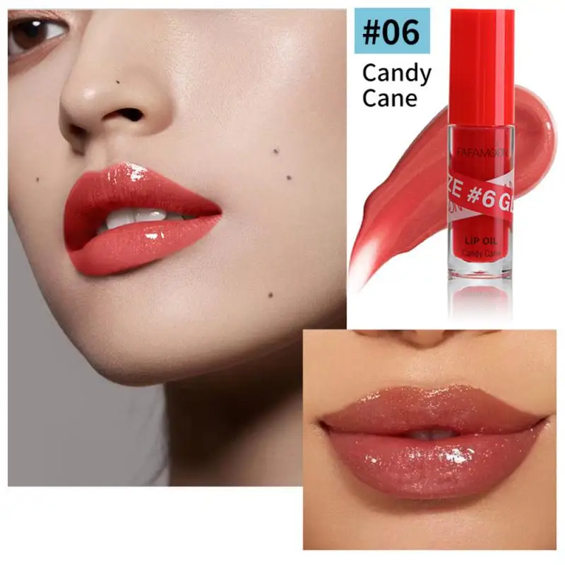 

FAFAMOON NEW Moisturizing Lip Glaze Pearlescent Thin Flash Lip Gloss Lip Lipstick Water Doodle Lip Lip Honey