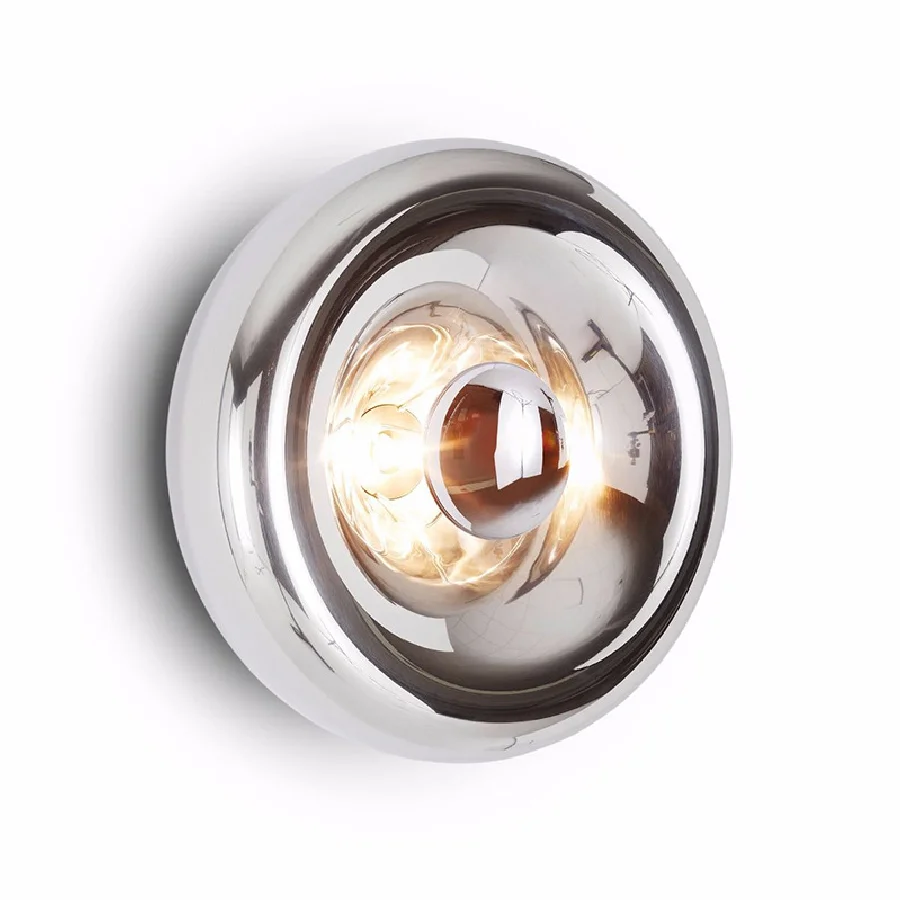 

Silver Lava Shaped Metal Wall Lamp Modern Dimmable LED Internet Celebrity Style Home Appliance Hotel Cafe Restaurant Indoor