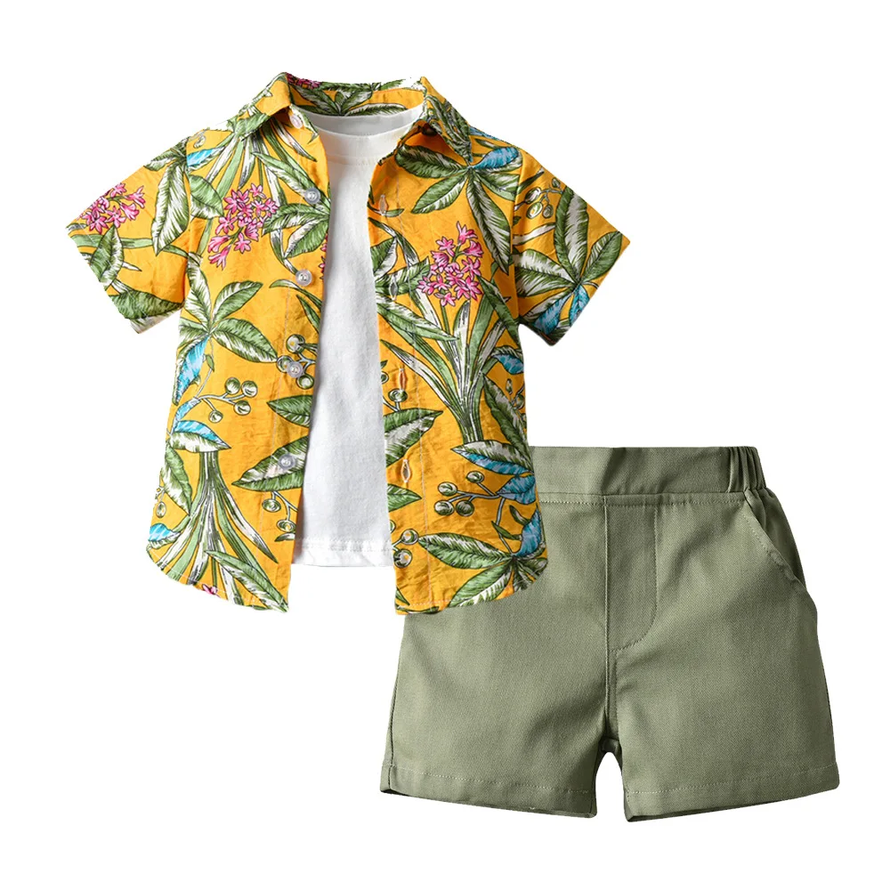 

Baby Boy Clothes Baby Clothes 0-8T Cotton Summer Short Sleeve Shorts Suit Baby Print Shirt Casual Shorts Baby 3 Piece Set