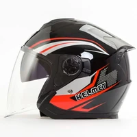 dual lens electric bike helmet for motorcyclesopen face half helmet motorcycle helmet riding motocross racing