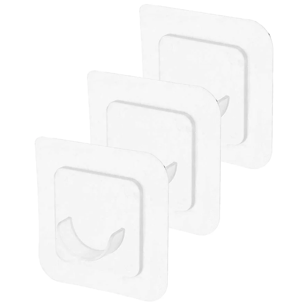 

3Pcs Shower Curtain Rod Mount Holders Adhesive Shower Rod Tension Retainers