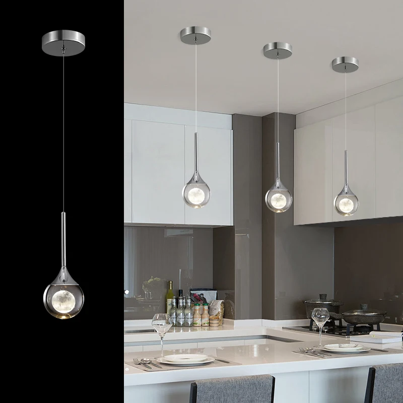 

Luxury Crystal Pendant Lights: Modern LED Chandelier for Kitchen,Living Room,Bedroom - Elegant Beside Lamp Crystal Chandelier