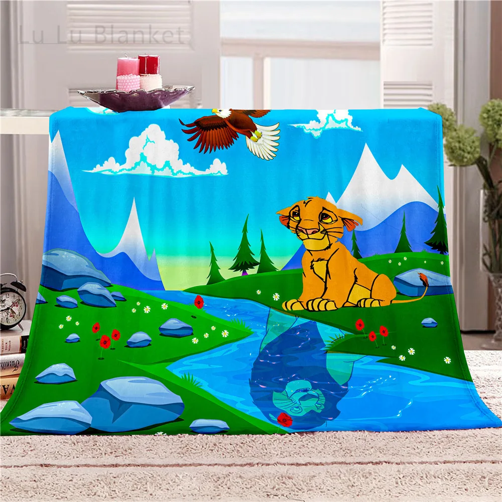 

Anime Lion King Designer The lion king Soft Throw Bedspread Beach Warm Travel Flannel Cover For Bed Sofa Kids Boys Girls Gift