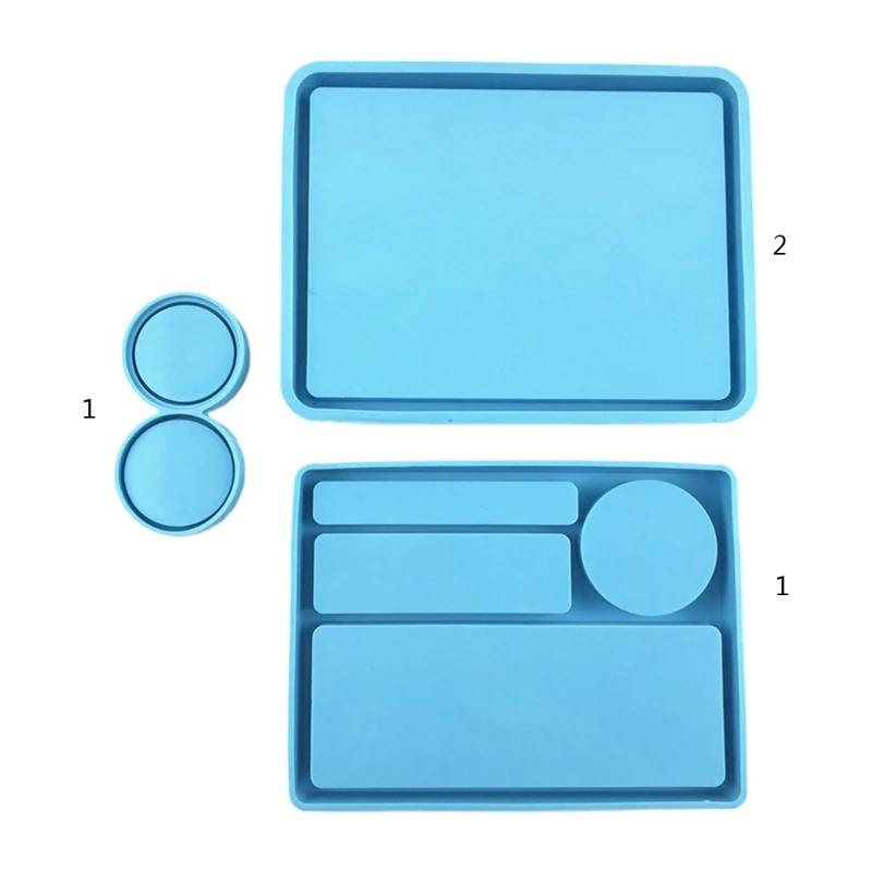 

Serving Board Fruit Snack Tray Epoxy Resin Mold Makeup Storage Box Silicone Mold