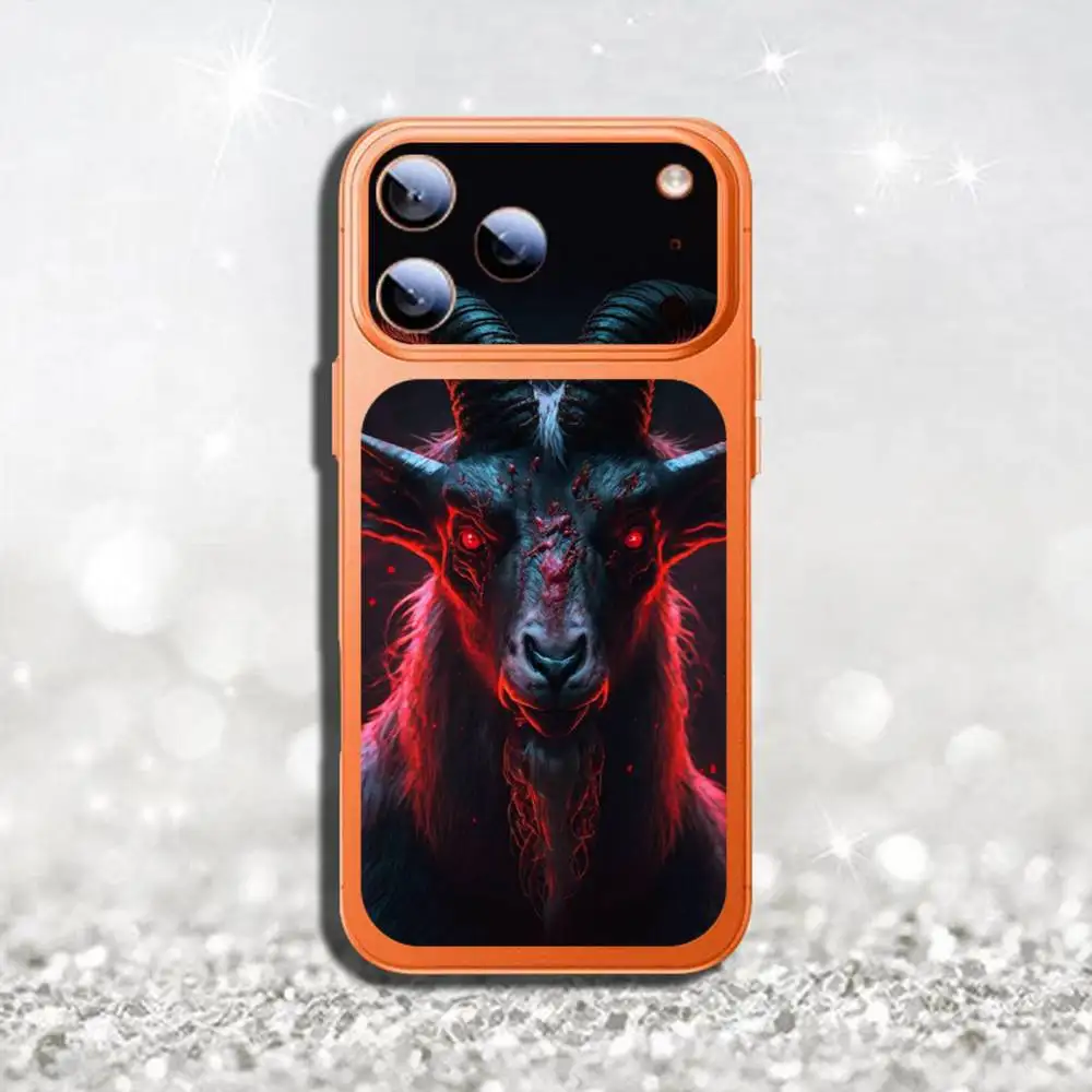 Фото Защитная 3D-пленка-наклейка с цветным рисунком «Дьявол Сатана» для iPhone 17 Pro Max/17 Pro, полное покрытие №4