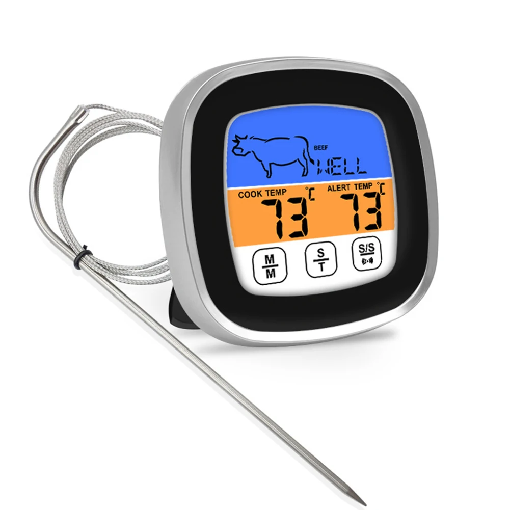 

Digital Cooking Meat Thermometer Temperature Probe Touch Screen Waterproof BBQ Water Oil Convenience Oven Cooking Tools