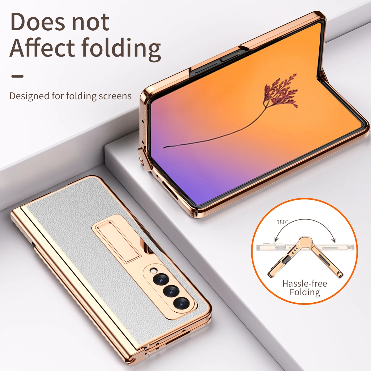 

Защитный чехол из закаленного стекла для Samsung Galaxy Z Fold 4 5G Fold4 Fold3 Fold2 Fold 3 2, кожаный чехол с полной защитой